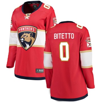 Breakaway Fanatics Branded Women's Anthony Bitetto Florida Panthers Home Jersey - Red
