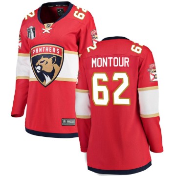 Breakaway Fanatics Branded Women's Brandon Montour Florida Panthers Home 2023 Stanley Cup Final Jersey - Red