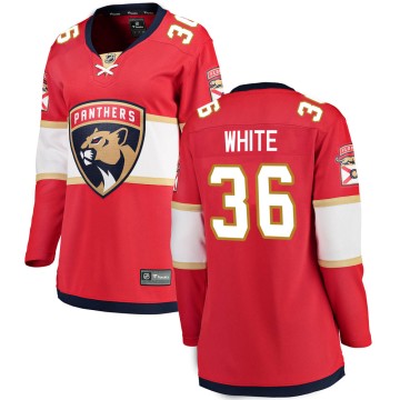 Breakaway Fanatics Branded Women's Colin White Florida Panthers Red Home Jersey - White