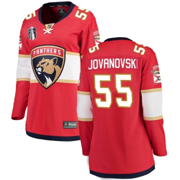 Breakaway Fanatics Branded Women's Ed Jovanovski Florida Panthers Home 2023 Stanley Cup Final Jersey - Red