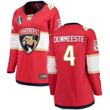 Breakaway Fanatics Branded Women's Jay Bouwmeester Florida Panthers Home 2023 Stanley Cup Final Jersey - Red