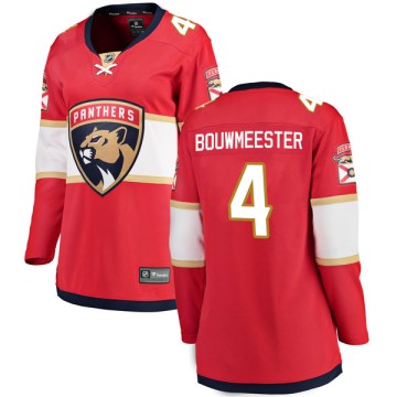 Breakaway Fanatics Branded Women's Jay Bouwmeester Florida Panthers Home Jersey - Red