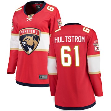 Breakaway Fanatics Branded Women's Linus Hultstrom Florida Panthers Home Jersey - Red