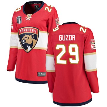 Breakaway Fanatics Branded Women's Mack Guzda Florida Panthers Home 2023 Stanley Cup Final Jersey - Red