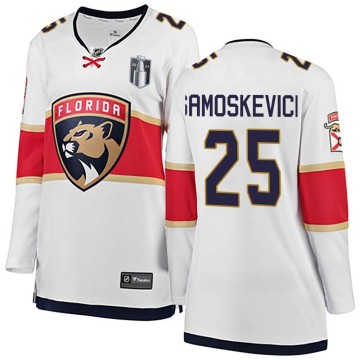 Breakaway Fanatics Branded Women's Mackie Samoskevich Florida Panthers Away 2023 Stanley Cup Final Jersey - White