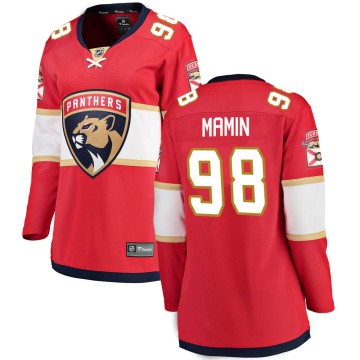 Breakaway Fanatics Branded Women's Maxim Mamin Florida Panthers Home Jersey - Red