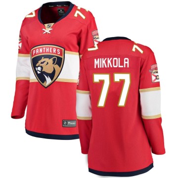 Breakaway Fanatics Branded Women's Niko Mikkola Florida Panthers Home Jersey - Red