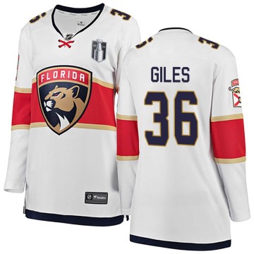 Breakaway Fanatics Branded Women's Patrick Giles Florida Panthers Away 2023 Stanley Cup Final Jersey - White