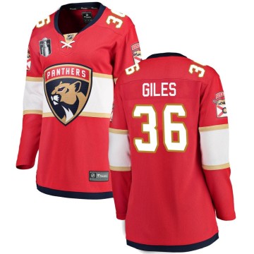 Breakaway Fanatics Branded Women's Patrick Giles Florida Panthers Home 2023 Stanley Cup Final Jersey - Red