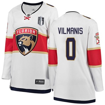 Breakaway Fanatics Branded Women's Sandis Vilmanis Florida Panthers Away 2023 Stanley Cup Final Jersey - White