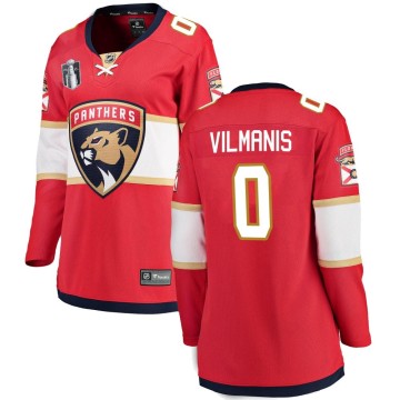 Breakaway Fanatics Branded Women's Sandis Vilmanis Florida Panthers Home 2023 Stanley Cup Final Jersey - Red