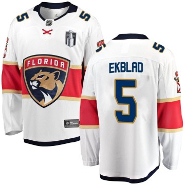 Breakaway Fanatics Branded Youth Aaron Ekblad Florida Panthers Away 2023 Stanley Cup Final Jersey - White