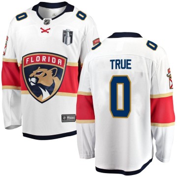 Breakaway Fanatics Branded Youth Alexander True Florida Panthers Away 2023 Stanley Cup Final Jersey - White