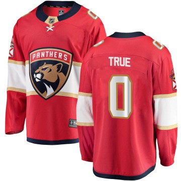 Breakaway Fanatics Branded Youth Alexander True Florida Panthers Home Jersey - Red
