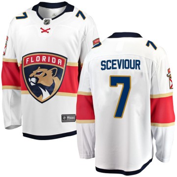 Breakaway Fanatics Branded Youth Colton Sceviour Florida Panthers Away Jersey - White