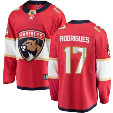 Breakaway Fanatics Branded Youth Evan Rodrigues Florida Panthers Home Jersey - Red