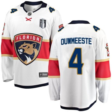 Breakaway Fanatics Branded Youth Jay Bouwmeester Florida Panthers Away 2023 Stanley Cup Final Jersey - White