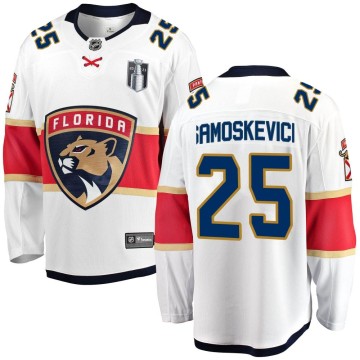 Breakaway Fanatics Branded Youth Mackie Samoskevich Florida Panthers Away 2023 Stanley Cup Final Jersey - White
