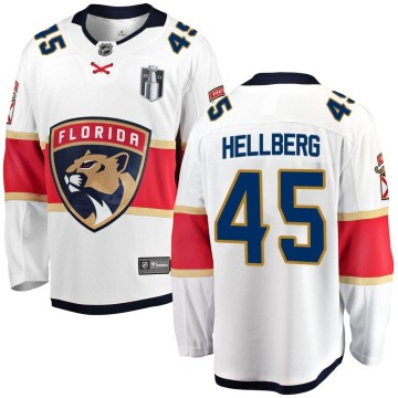 Breakaway Fanatics Branded Youth Magnus Hellberg Florida Panthers Away 2023 Stanley Cup Final Jersey - White
