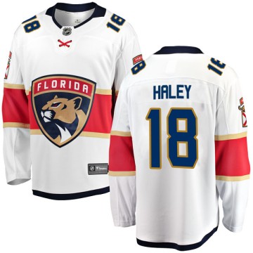 Breakaway Fanatics Branded Youth Micheal Haley Florida Panthers Away Jersey - White