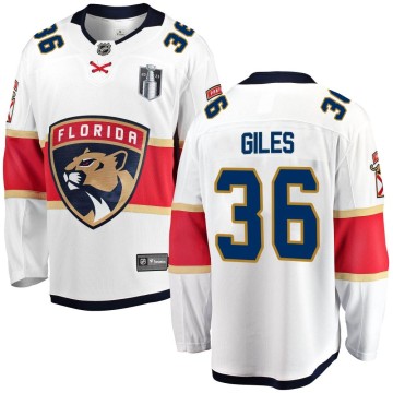 Breakaway Fanatics Branded Youth Patrick Giles Florida Panthers Away 2023 Stanley Cup Final Jersey - White