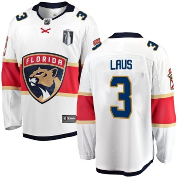 Breakaway Fanatics Branded Youth Paul Laus Florida Panthers Away 2023 Stanley Cup Final Jersey - White