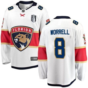 Breakaway Fanatics Branded Youth Peter Worrell Florida Panthers Away 2023 Stanley Cup Final Jersey - White