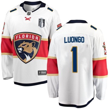 Breakaway Fanatics Branded Youth Roberto Luongo Florida Panthers Away 2023 Stanley Cup Final Jersey - White
