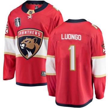 Breakaway Fanatics Branded Youth Roberto Luongo Florida Panthers Home 2023 Stanley Cup Final Jersey - Red