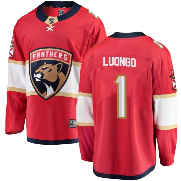 Breakaway Fanatics Branded Youth Roberto Luongo Florida Panthers Home Jersey - Red