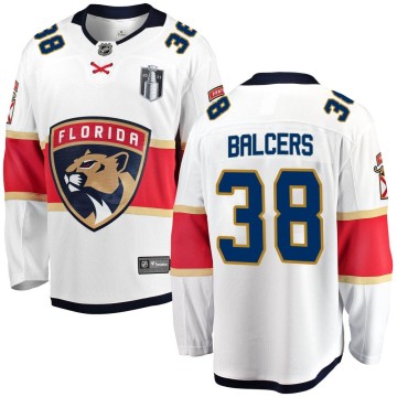 Breakaway Fanatics Branded Youth Rudolfs Balcers Florida Panthers Away 2023 Stanley Cup Final Jersey - White