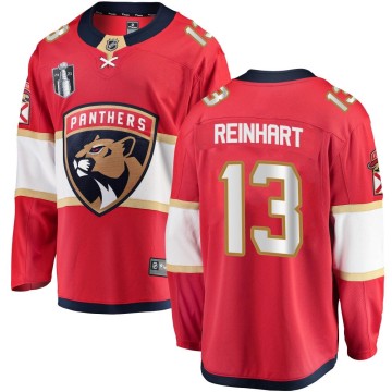 Breakaway Fanatics Branded Youth Sam Reinhart Florida Panthers Home 2023 Stanley Cup Final Jersey - Red