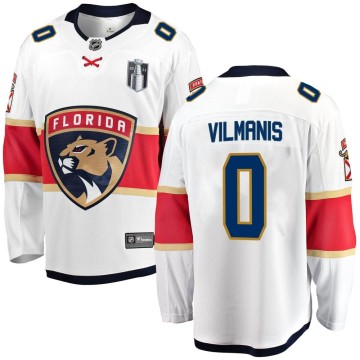 Breakaway Fanatics Branded Youth Sandis Vilmanis Florida Panthers Away 2023 Stanley Cup Final Jersey - White
