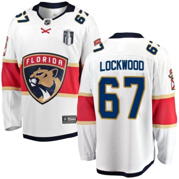 Breakaway Fanatics Branded Youth William Lockwood Florida Panthers Away 2023 Stanley Cup Final Jersey - White
